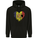 Love Andorra Flag Andorran Day Football Childrens Kids Hoodie Black