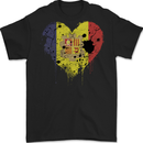 Love Andorra Flag Andorran Day Football Mens Gildan Cotton T-Shirt Black