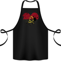 Love Angola Flag Angolan Day Football Cotton Apron 100% Organic Black
