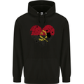 Love Angola Flag Angolan Day Football Mens 80% Cotton Hoodie Black