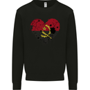 Love Angola Flag Angolan Day Football Mens Sweatshirt Jumper Black