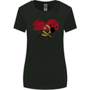 Love Angola Flag Angolan Day Football Womens Wider Cut T-Shirt Black