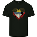 Love Antigua and Barbuda Flag Day Football Mens Cotton T-Shirt Tee Top Black