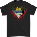 Love Antigua and Barbuda Flag Day Football Mens Gildan Cotton T-Shirt Black