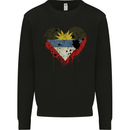 Love Antigua and Barbuda Flag Day Football Mens Sweatshirt Jumper Black
