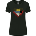 Love Antigua and Barbuda Flag Day Football Womens Wider Cut T-Shirt Black