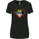 Love Antigua and Barbuda Flag Day Football Womens Wider Cut T-Shirt Black