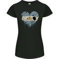 Love Argentina Flag Argentinian Day Football Womens Petite Cut T-Shirt Black