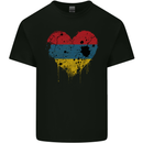 Love Armenia Flag Armenian Day Football Kids T-Shirt Childrens Black