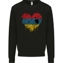 Love Armenia Flag Armenian Day Football Mens Sweatshirt Jumper Black