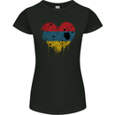 Love Armenia Flag Armenian Day Football Womens Petite Cut T-Shirt Black