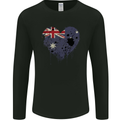 Love Australia Flag Australian Day Football Mens Long Sleeve T-Shirt Black