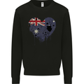 Love Australia Flag Australian Day Football Mens Sweatshirt Jumper Black