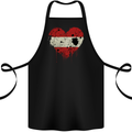 Love Austria Flag Austrian Day Football Cotton Apron 100% Organic Black