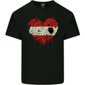 Love Austria Flag Austrian Day Football Mens Cotton T-Shirt Tee Top Black