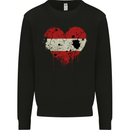 Love Austria Flag Austrian Day Football Mens Sweatshirt Jumper Black