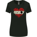 Love Austria Flag Austrian Day Football Womens Wider Cut T-Shirt Black
