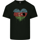 Love Azerbaijan Flag Azerbaijani Day Football Kids T-Shirt Childrens Black