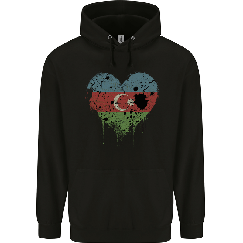 Love Azerbaijan Flag Azerbaijani Day Football Mens 80% Cotton Hoodie Black