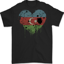 Love Azerbaijan Flag Azerbaijani Day Football Mens Gildan Cotton T-Shirt Black