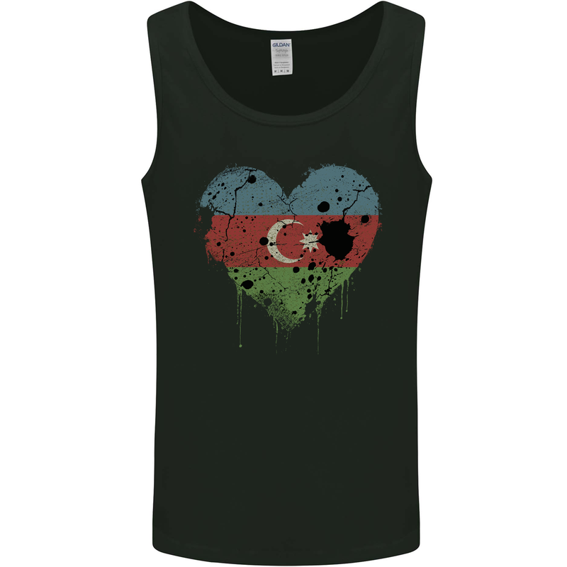 Love Azerbaijan Flag Azerbaijani Day Football Mens Vest Tank Top Black