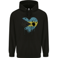 Love Bahamas Flag Bahamians Day Football Childrens Kids Hoodie Black