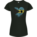 Love Bahamas Flag Bahamians Day Football Womens Petite Cut T-Shirt Black