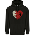 Love Bahrain Flag Bahraini Day Football Mens 80% Cotton Hoodie Black