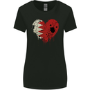 Love Bahrain Flag Bahraini Day Football Womens Wider Cut T-Shirt Black