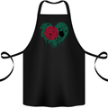 Love Bangladesh Flag Bangladeshi Day Football Cotton Apron 100% Organic Black