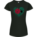 Love Bangladesh Flag Bangladeshi Day Football Womens Petite Cut T-Shirt Black