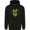 Love Barbados Flag Barbadians Day Football Childrens Kids Hoodie Black