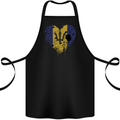 Love Barbados Flag Barbadians Day Football Cotton Apron 100% Organic Black