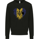 Love Barbados Flag Barbadians Day Football Mens Sweatshirt Jumper Black