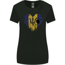 Love Barbados Flag Barbadians Day Football Womens Wider Cut T-Shirt Black