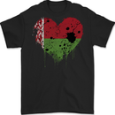 Love Belarus Flag Belarusian Day Football Mens Gildan Cotton T-Shirt Black
