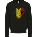 Love Belgium Flag Belgian Day Football Mens Sweatshirt Jumper Black