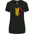 Love Belgium Flag Belgian Day Football Womens Wider Cut T-Shirt Black