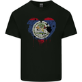 Love Belize Flag Belizean Day Football Mens Cotton T-Shirt Tee Top Black