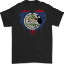 Love Belize Flag Belizean Day Football Mens Gildan Cotton T-Shirt Black
