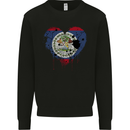 Love Belize Flag Belizean Day Football Mens Sweatshirt Jumper Black