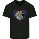 Love Belize Flag Belizean Day Football Mens V-Neck Cotton T-Shirt Black