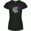 Love Belize Flag Belizean Day Football Womens Petite Cut T-Shirt Black