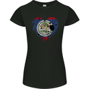 Love Belize Flag Belizean Day Football Womens Petite Cut T-Shirt Black