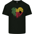 Love Benin Flag Beninese Day Football Mens Cotton T-Shirt Tee Top Black