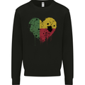Love Benin Flag Beninese Day Football Mens Sweatshirt Jumper Black