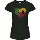 Love Benin Flag Beninese Day Football Womens Petite Cut T-Shirt Black