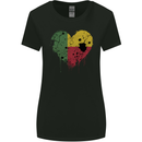 Love Benin Flag Beninese Day Football Womens Wider Cut T-Shirt Black