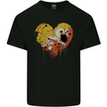 Love Bhutan Flag Bhutanese Day Football Mens Cotton T-Shirt Tee Top Black