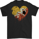 Love Bhutan Flag Bhutanese Day Football Mens Gildan Cotton T-Shirt Black